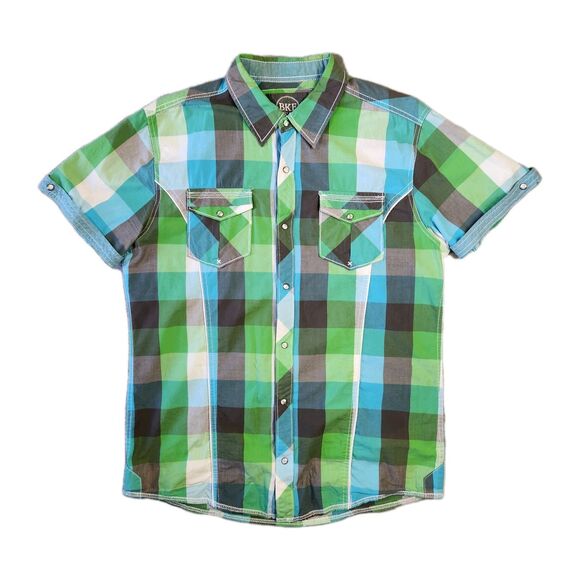 Buckle Other - BKE Shirt Mens XL Pearl Snap Buttons Cowboy Western Thick Stitch Plaid Country